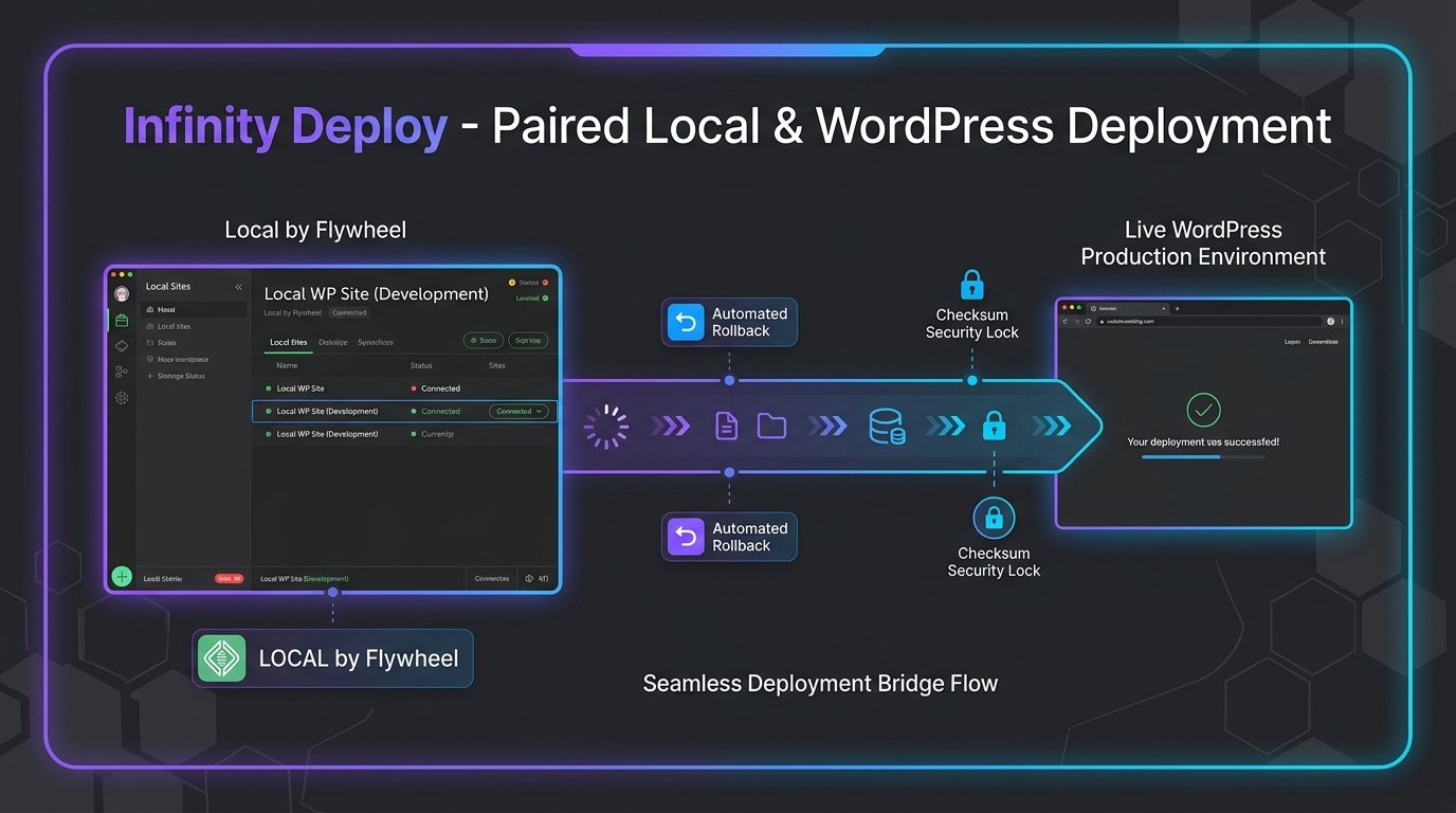 Infinity Deploy – Full interface design mockup